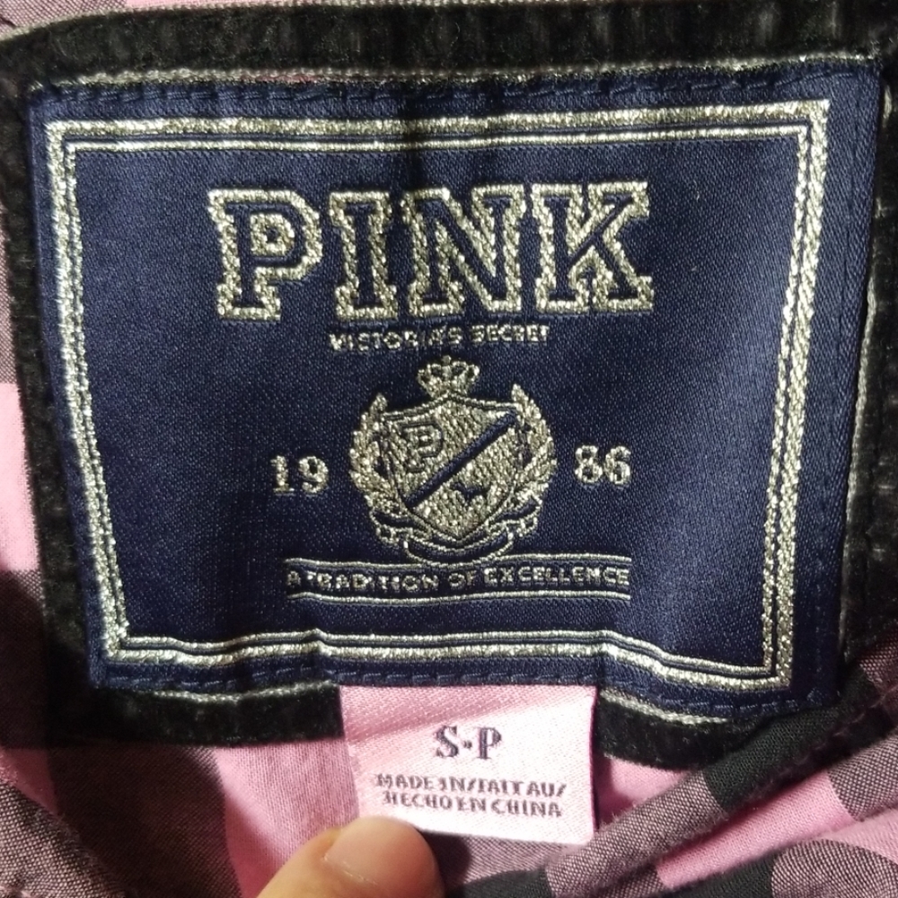 Pink Victoria’s Secrets Black/Pink Buffalo Shirt - Picture 5 of 7